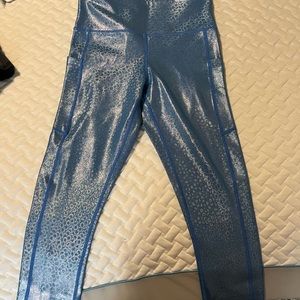 Zyia leggings sparkly light blue